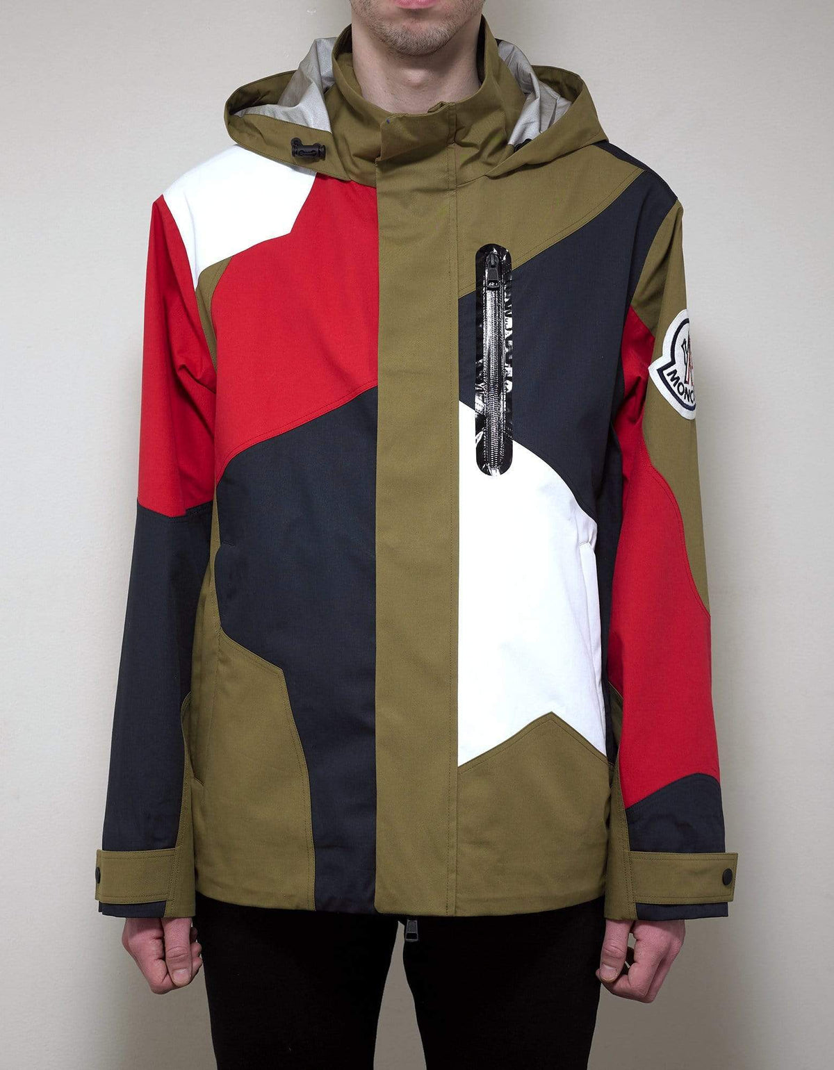 2 Moncler 1952 Moncler Baudrier Multicolour Patchwork Windbreaker