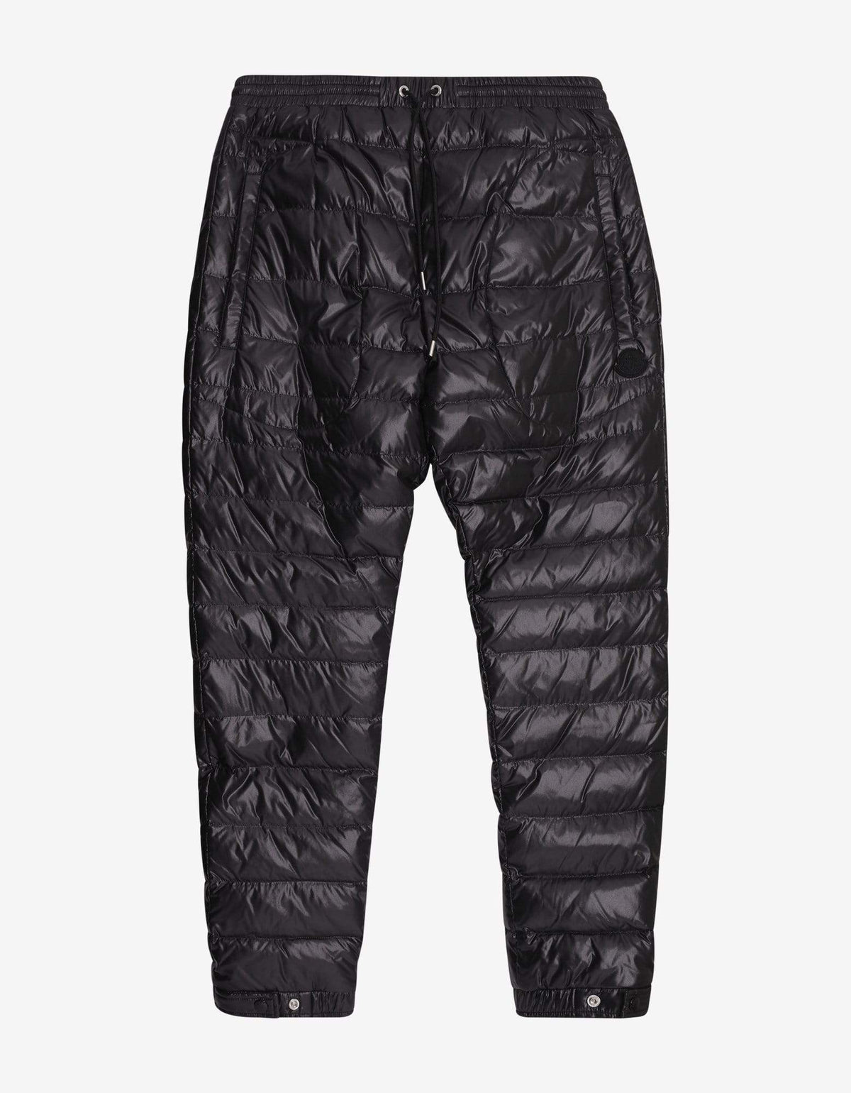 2 Moncler 1952 Moncler Black Nylon Down Sports Trousers