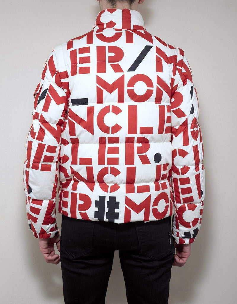 2 Moncler 1952 Moncler Jehan All-Over Logo Print Nylon Down Jacket