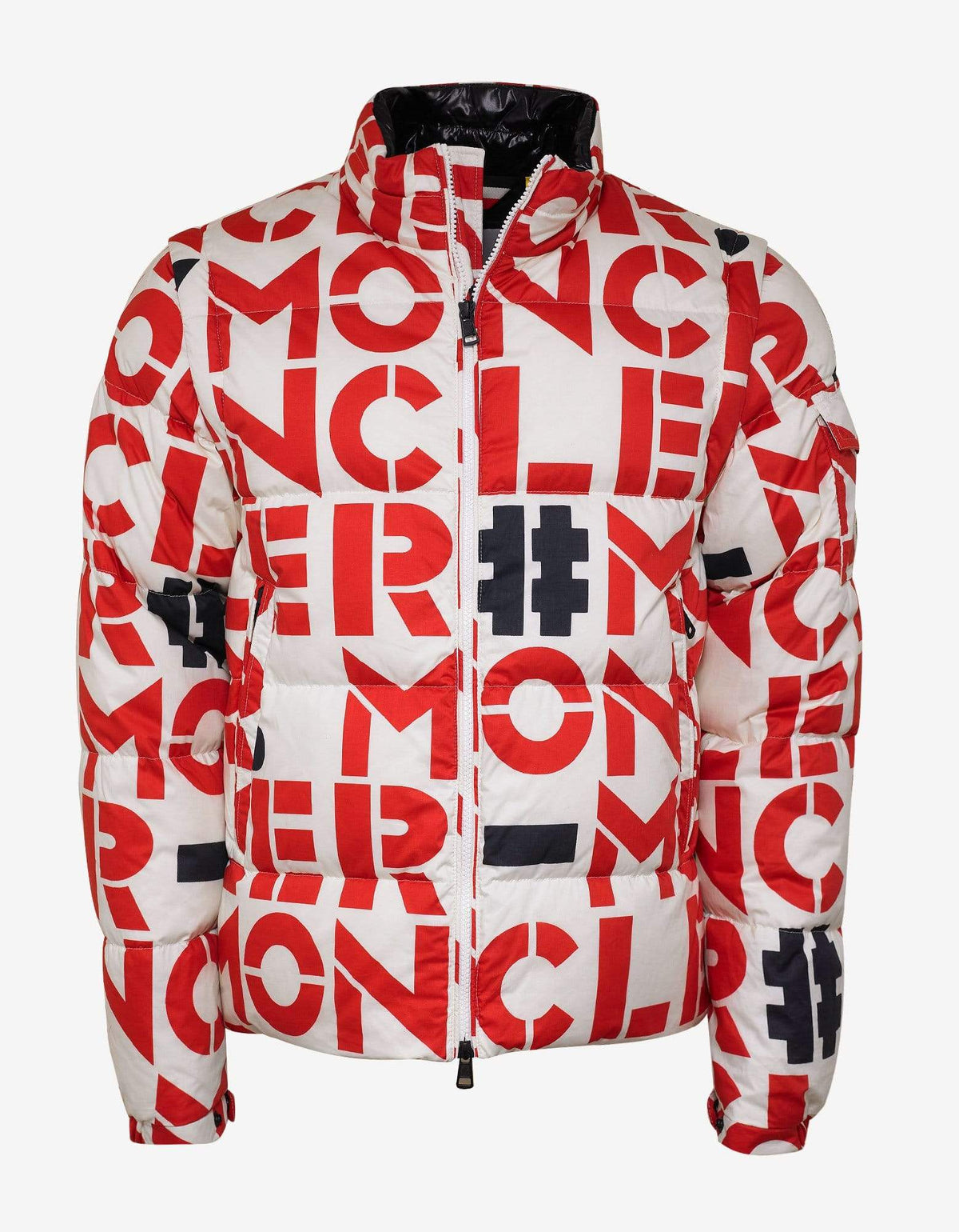 2 Moncler 1952 Moncler Jehan All-Over Logo Print Nylon Down Jacket