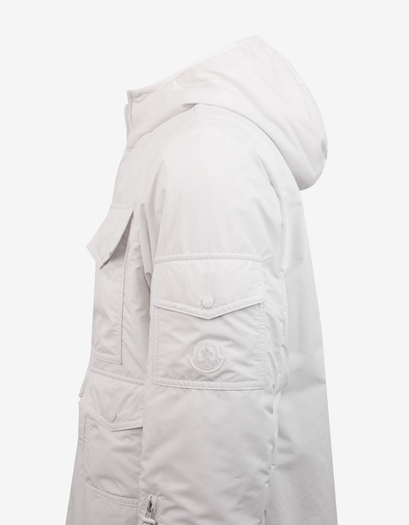 2 Moncler 1952 Moncler Rila White Nylon Down Jacket