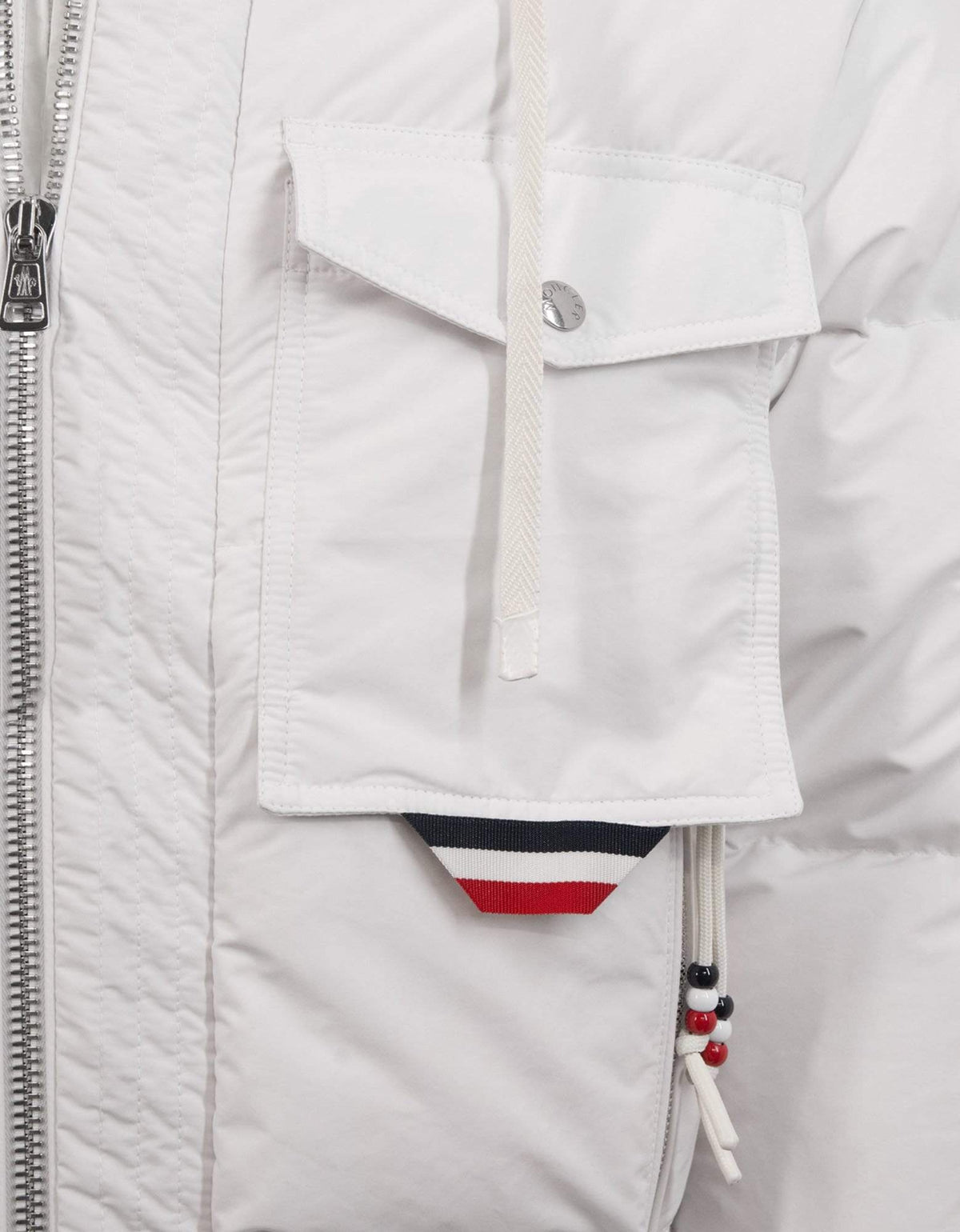 2 Moncler 1952 Moncler Trient White Nylon Down Jacket