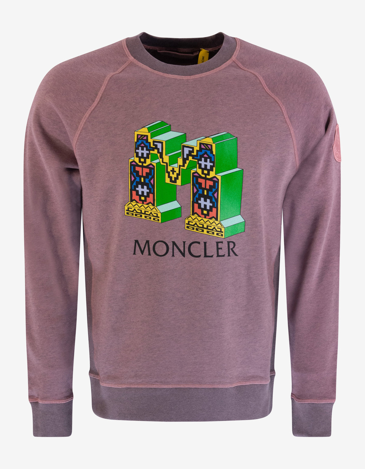 2 Moncler 1952 Bordeaux Logo Print Sweatshirt