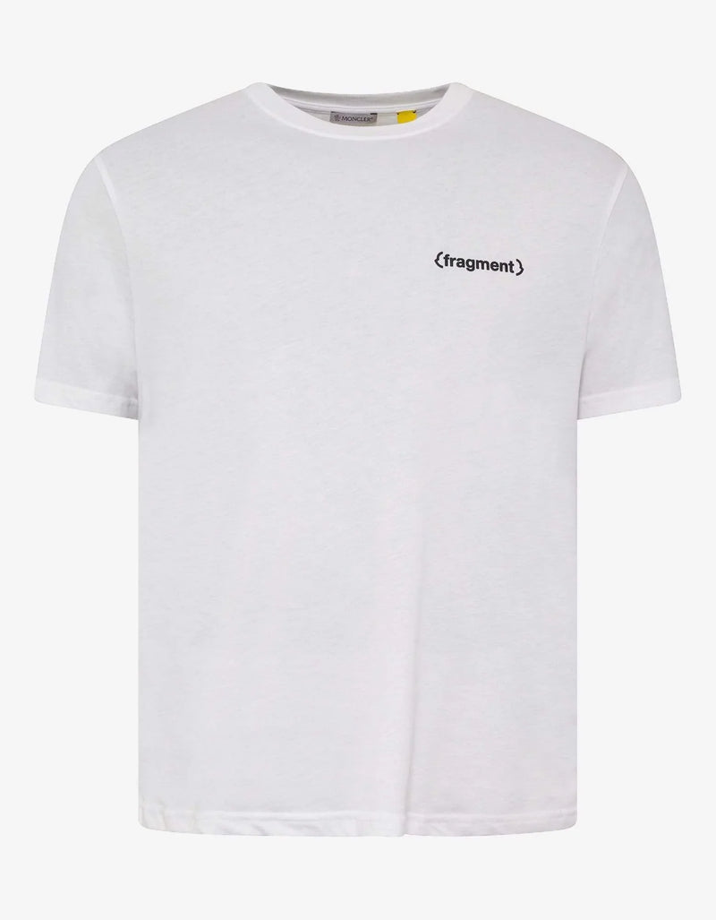 7 Moncler Fragment Hiroshi Fujiwara White News Logo Print T-Shirt