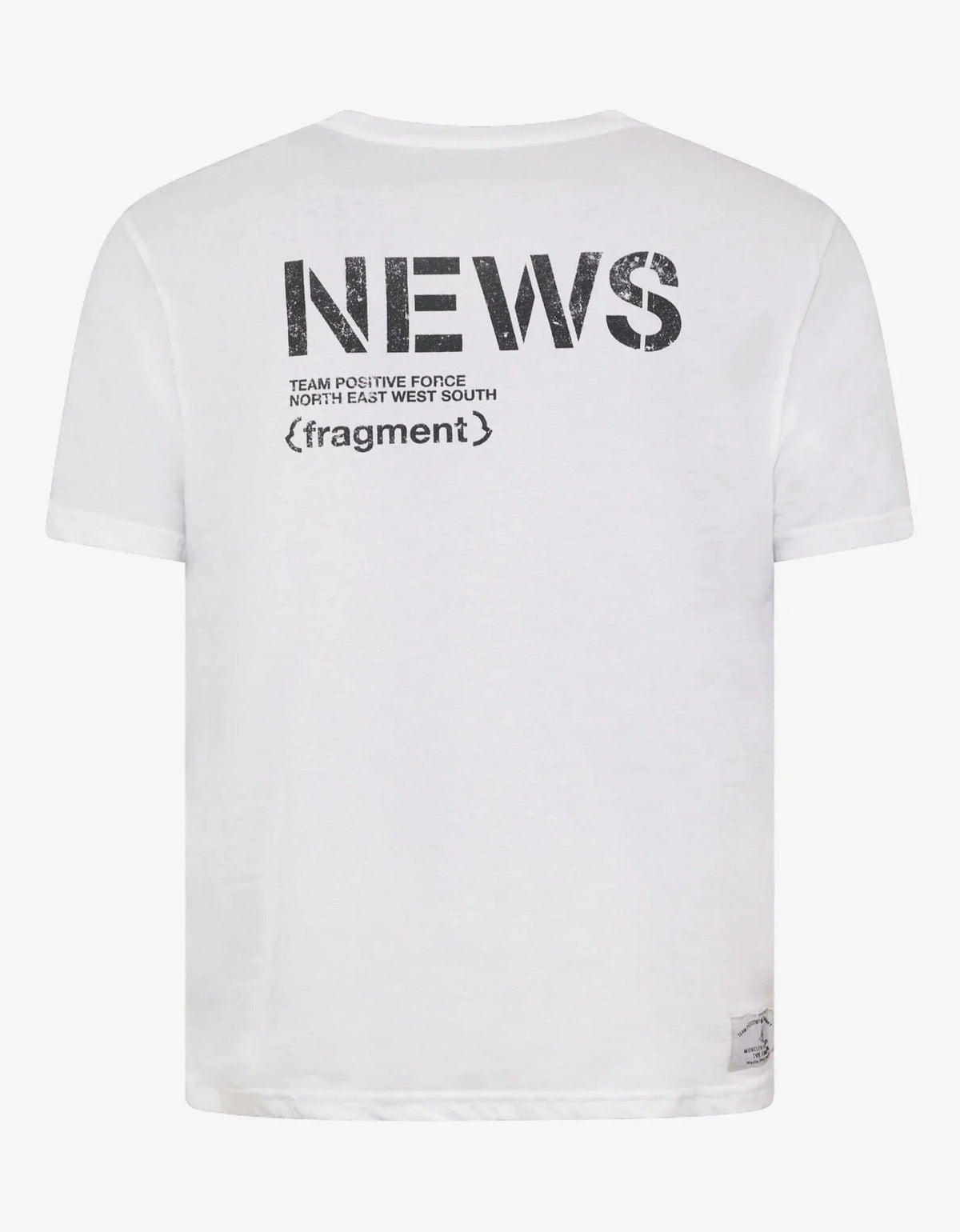 7 Moncler Fragment Hiroshi Fujiwara White News Logo Print T-Shirt