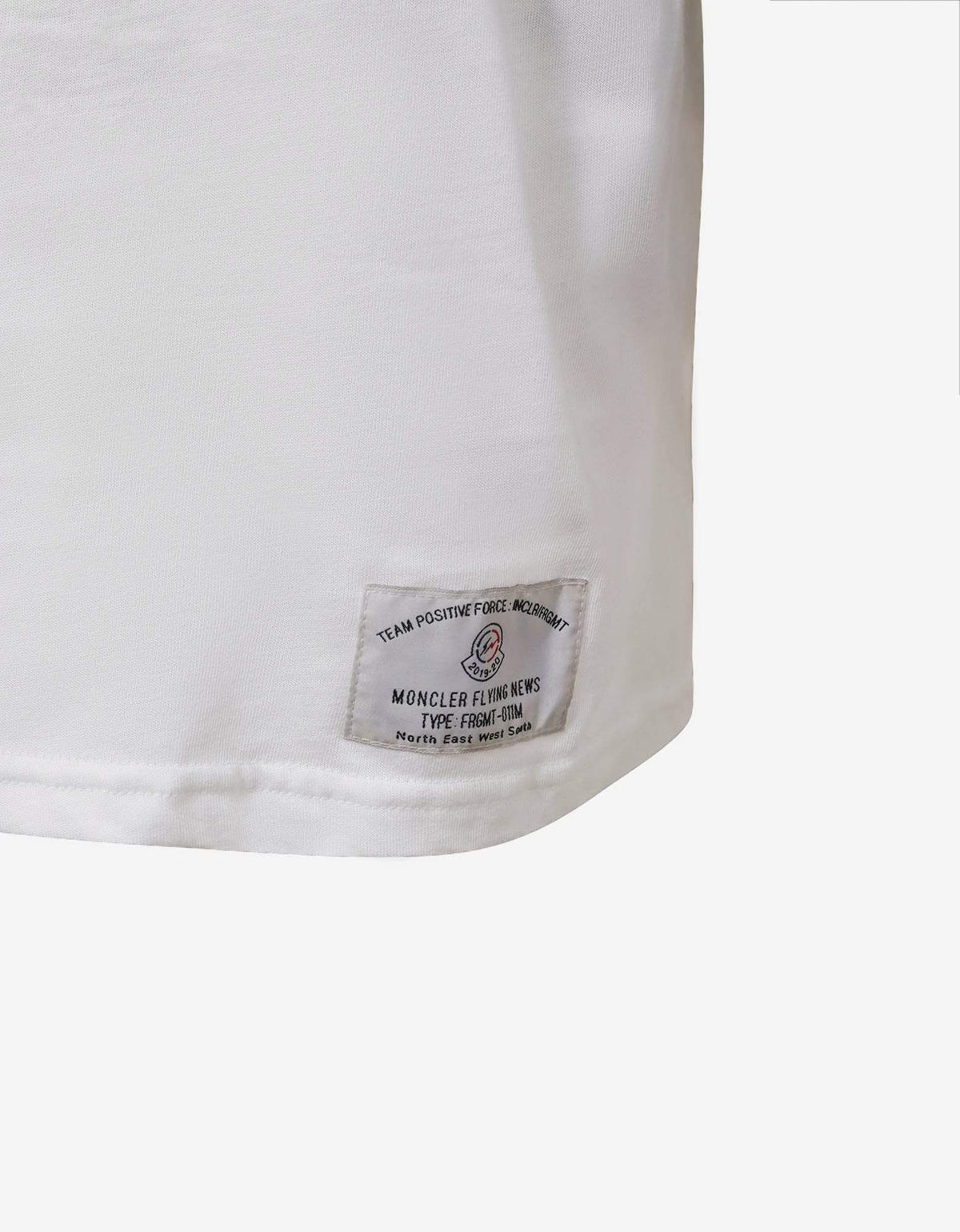 7 Moncler Fragment Hiroshi Fujiwara White News Logo Print T-Shirt