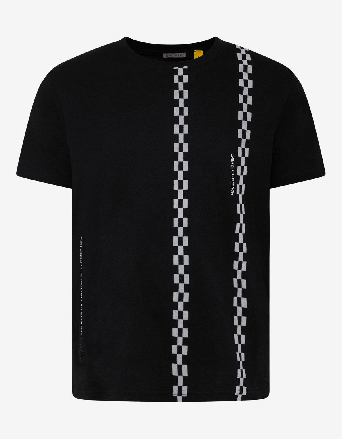 7 Moncler Fragment Hiroshi Fujiwara Black Checkered Graphic T-Shirt