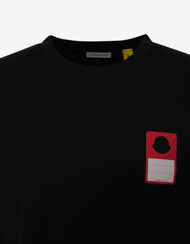 7 Moncler Fragment Hiroshi Fujiwara Black Logo Name Tag T-Shirt