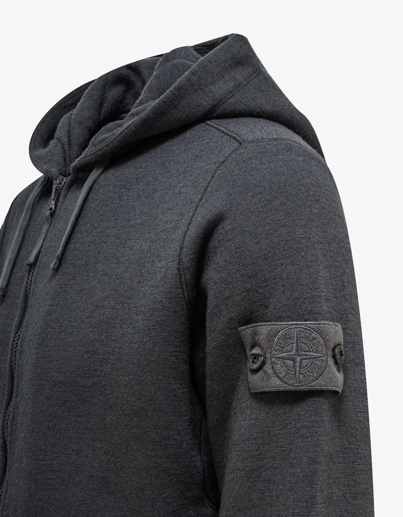 Stone Island Grey Ghost Piece Zip Hoodie