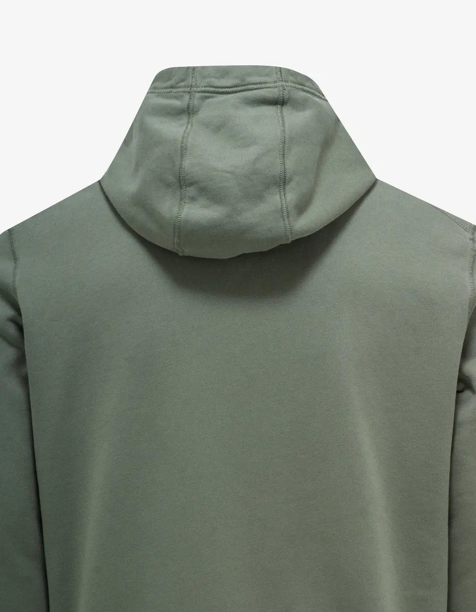 Stone Island Green Garment Dyed Hoodie