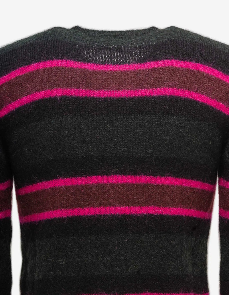 Saint Laurent Grey Stripe Mohair Sweater
