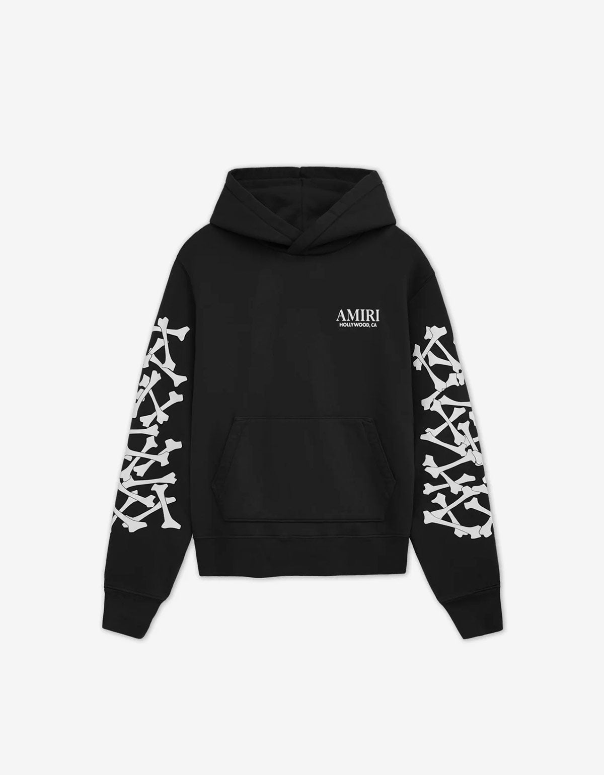 Amiri Black Bones Stacked Hoodie