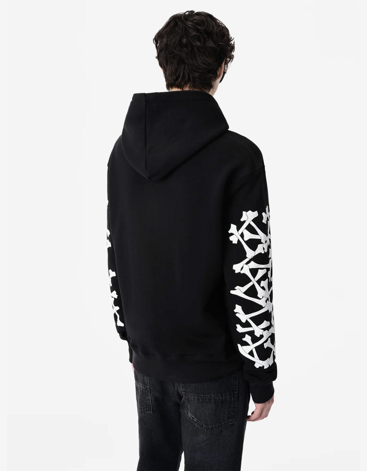 Amiri Black Bones Stacked Hoodie