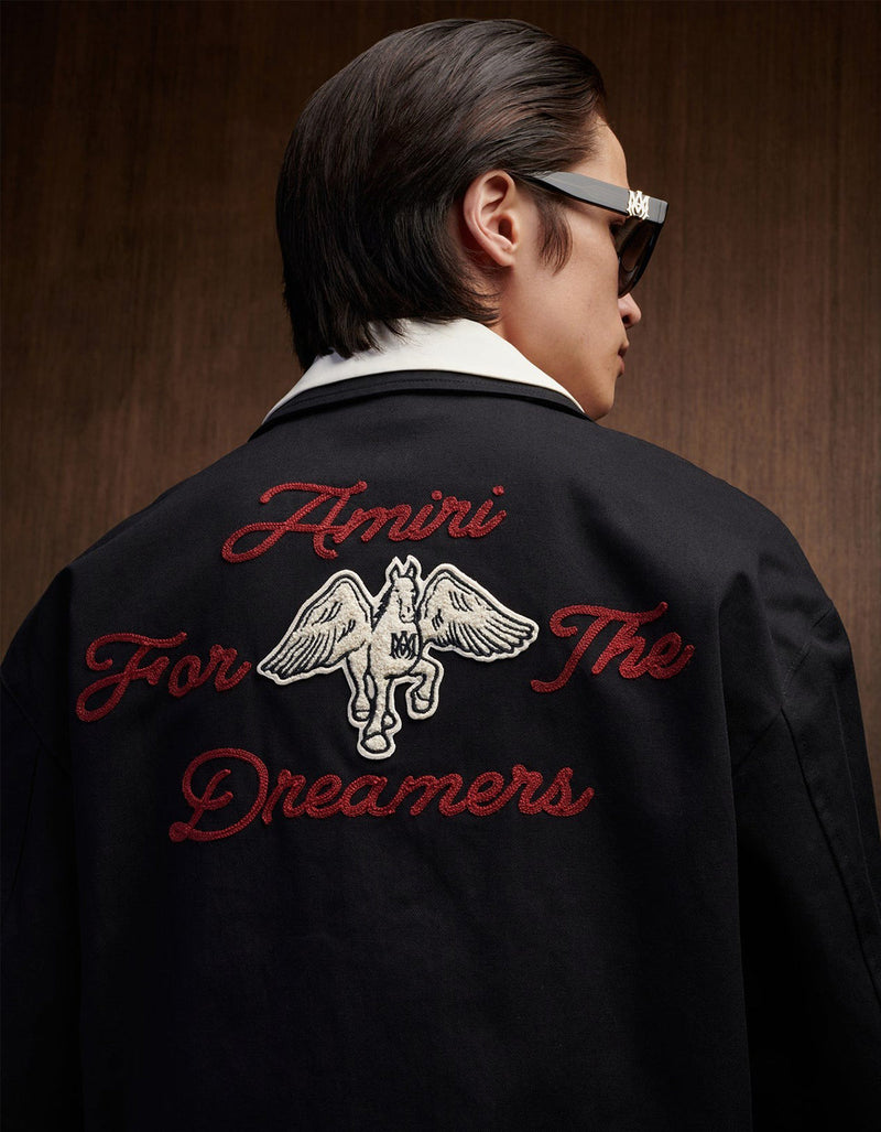 Amiri Black Embroidered Dreamers Blouson amoubn1059-001