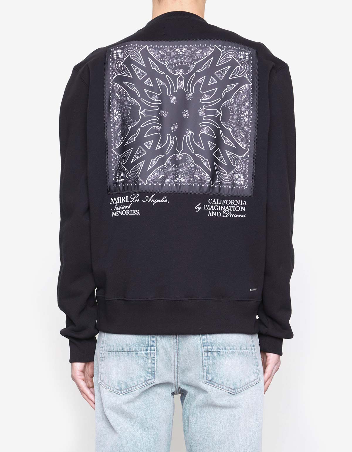 Amiri Black MA Bandana Silk Applique Sweatshirt