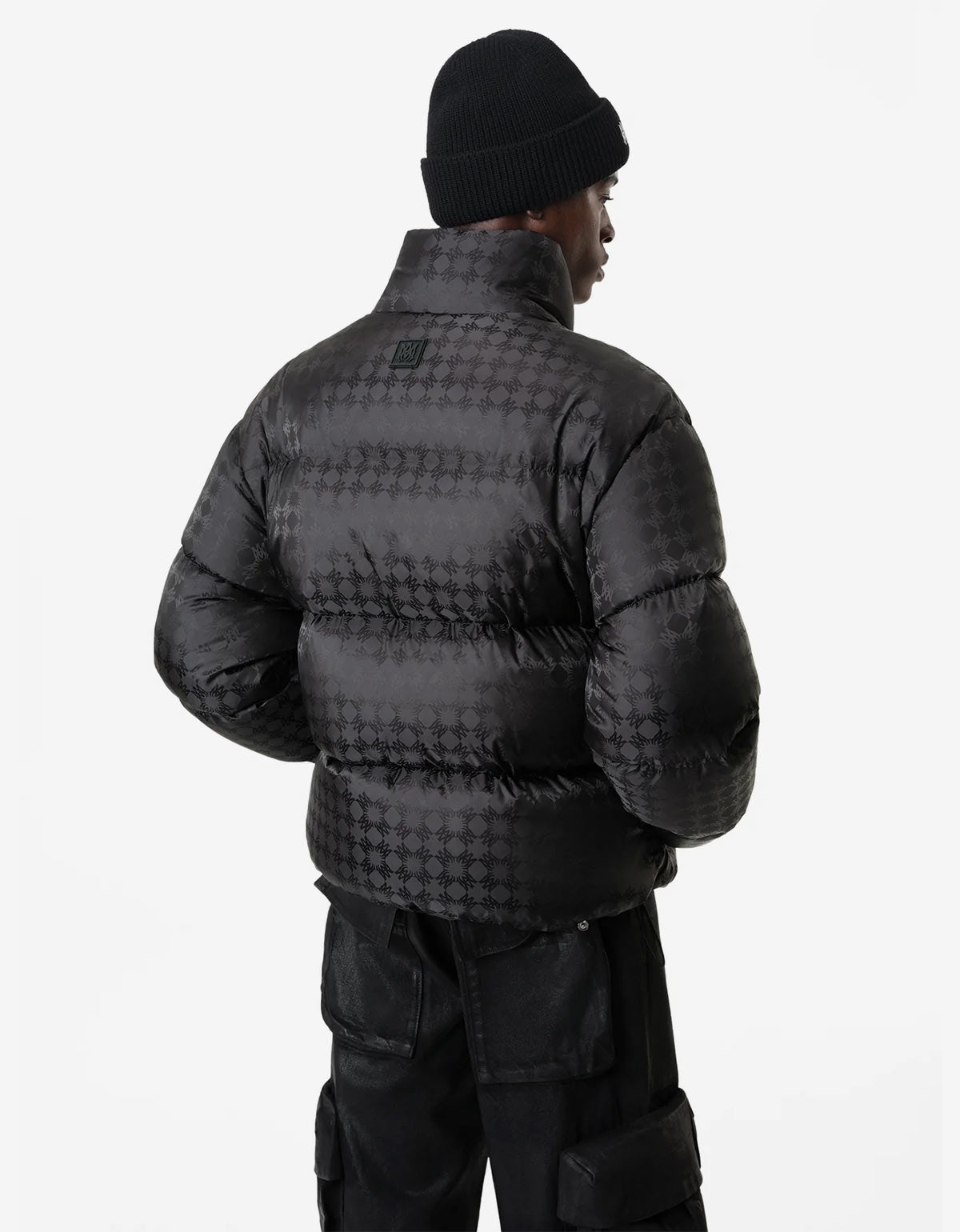 Amiri Black MA Quad Jacquard Down Jacket