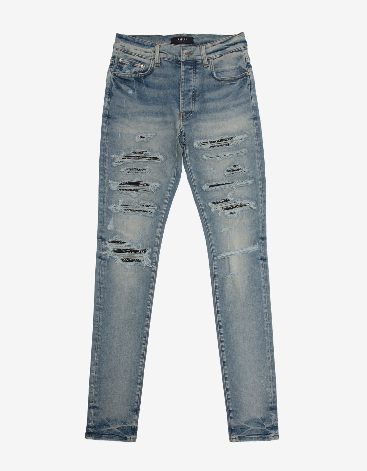 Amiri Bandana Thrash Clay Indigo Jeans