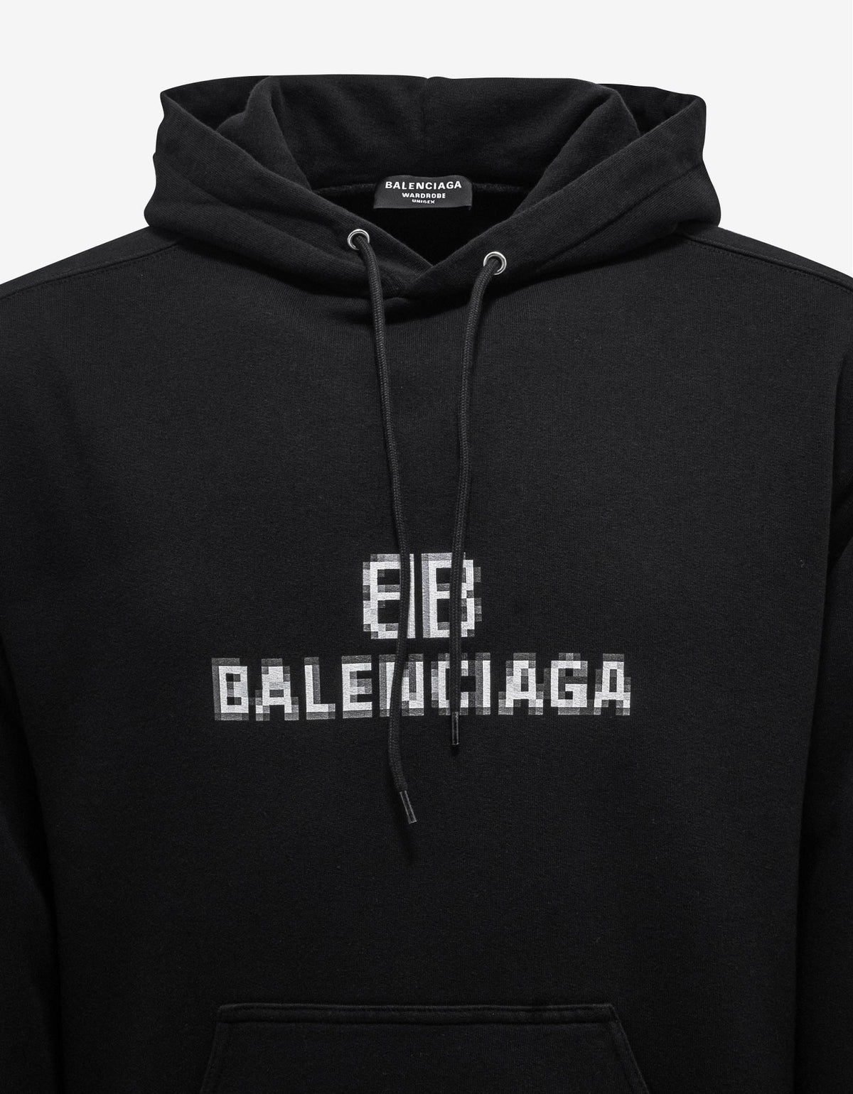 Balenciaga Black BB Pixel Medium Fit Hoodie