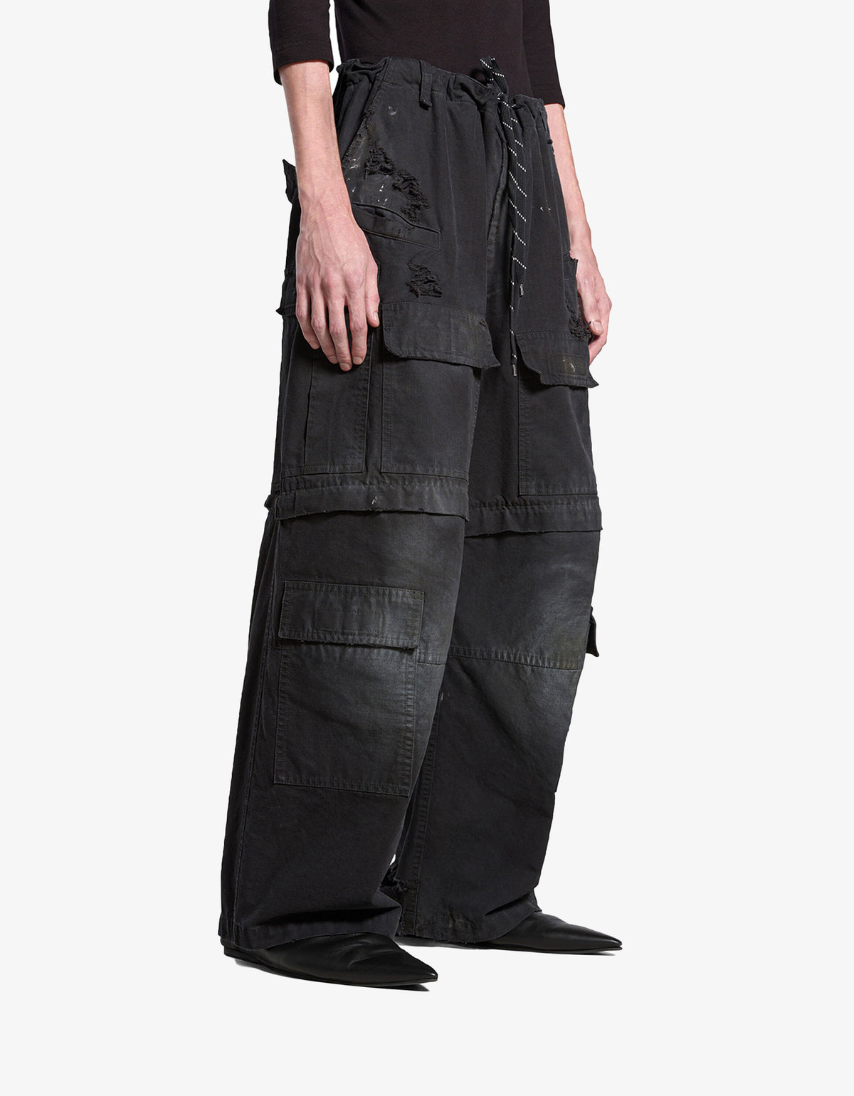 Balenciaga Black Large Cargo Trousers