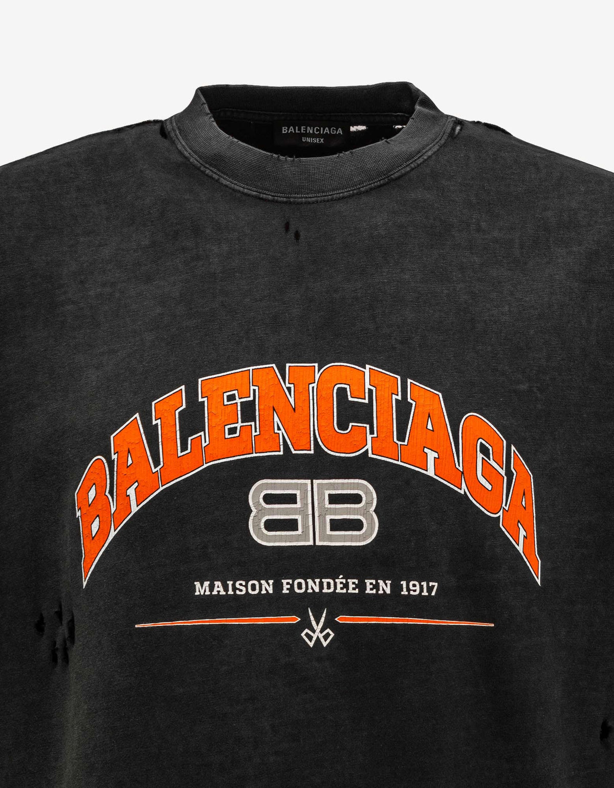 Balenciaga Black Maison Balenciaga Medium Fit T-Shirt