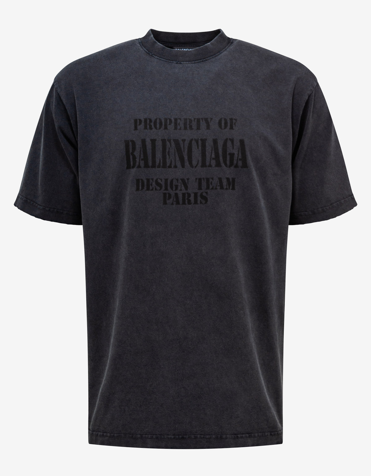 Balenciaga Washed Black Logo Large Fit T-Shirt