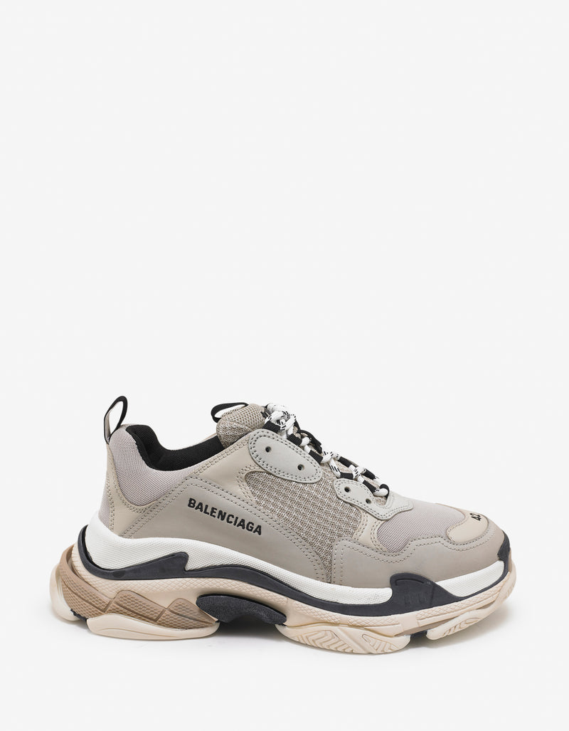 Balenciaga Triple S Beige & Black Trainers