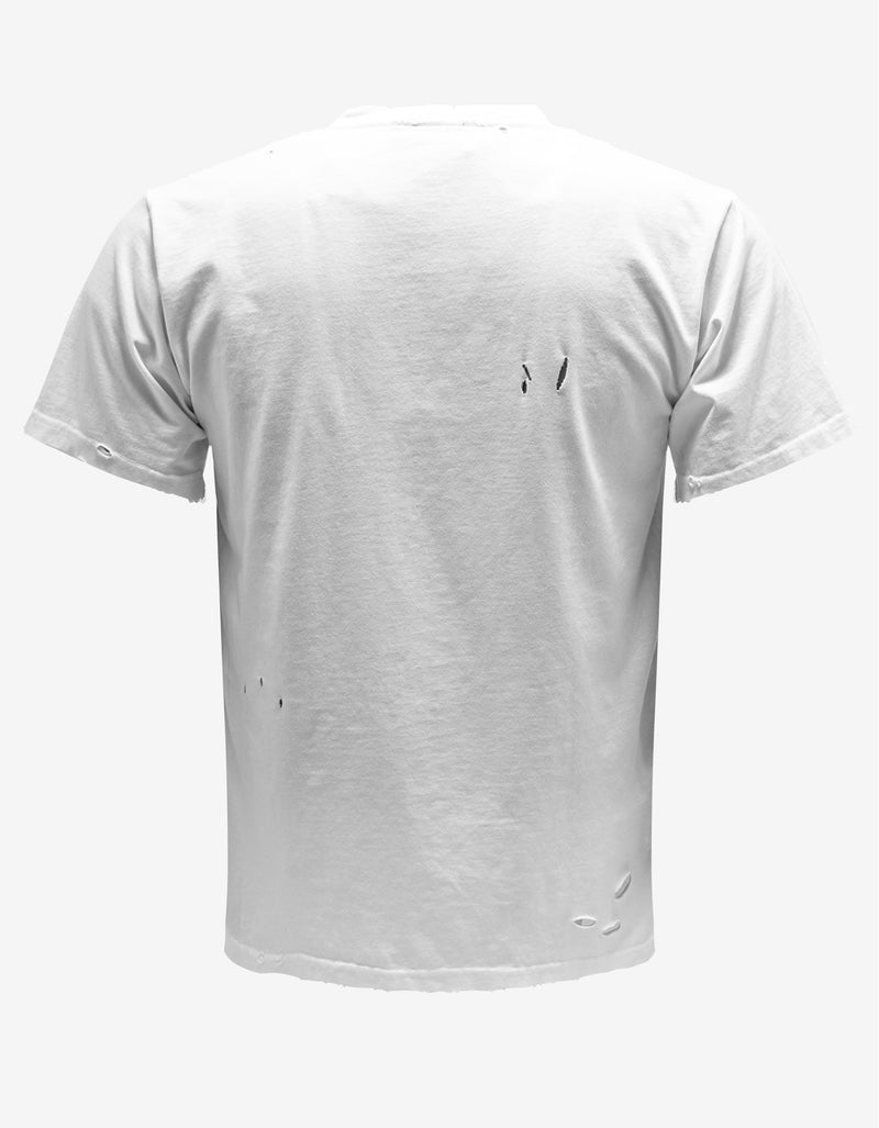 Balenciaga White Faded Logo Small Fit T-Shirt