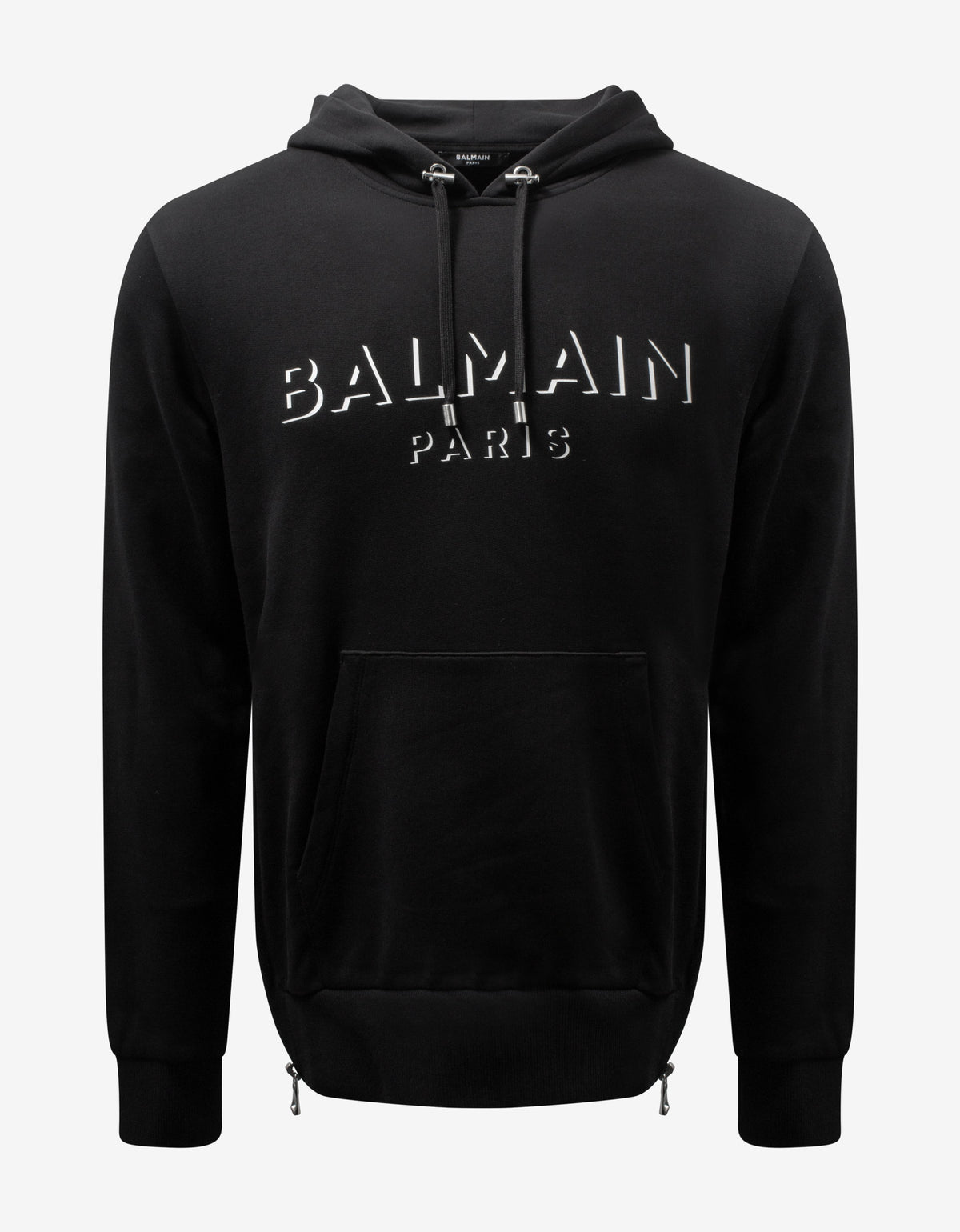 Balmain Black 3D Effect Logo Hoodie