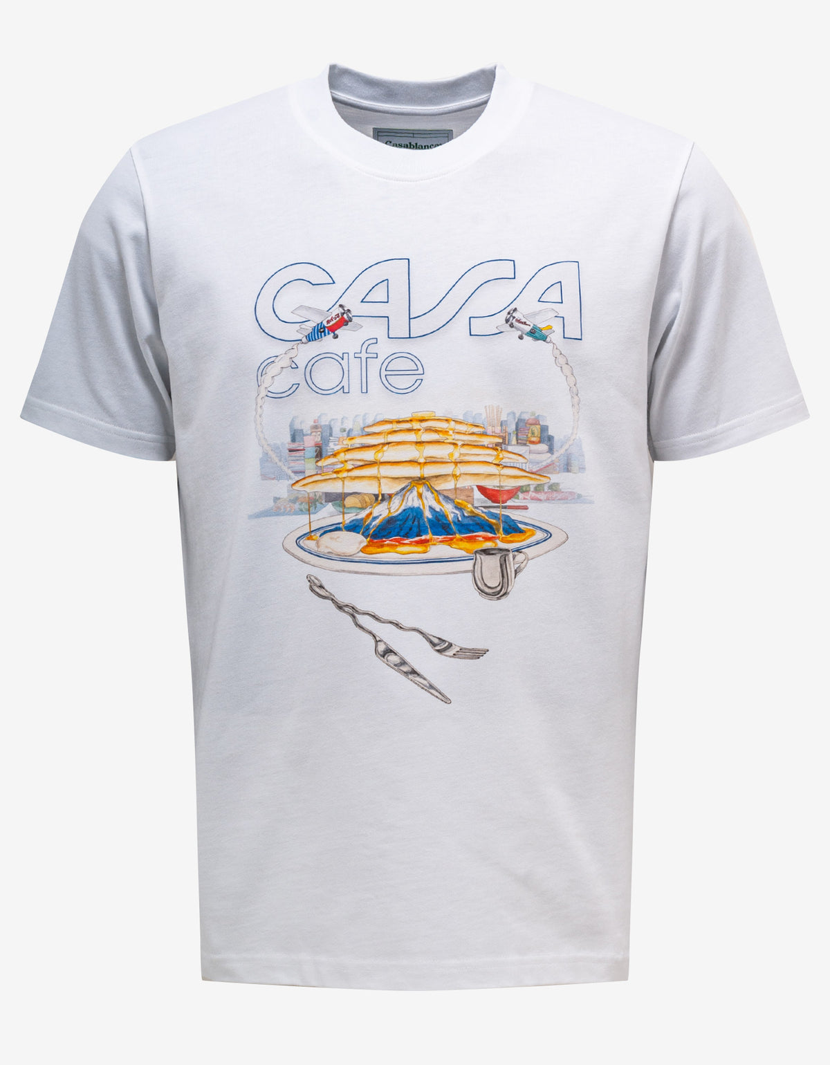 Casablanca White Casa Cafe Print T-Shirt