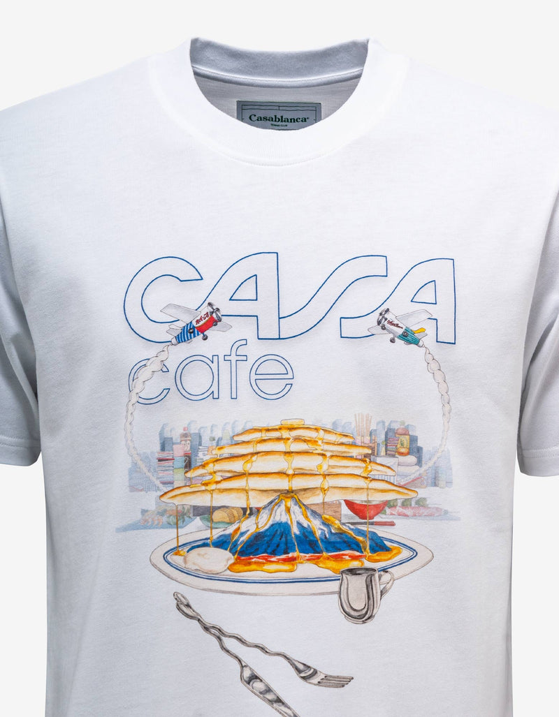 Casablanca White Casa Cafe Print T-Shirt