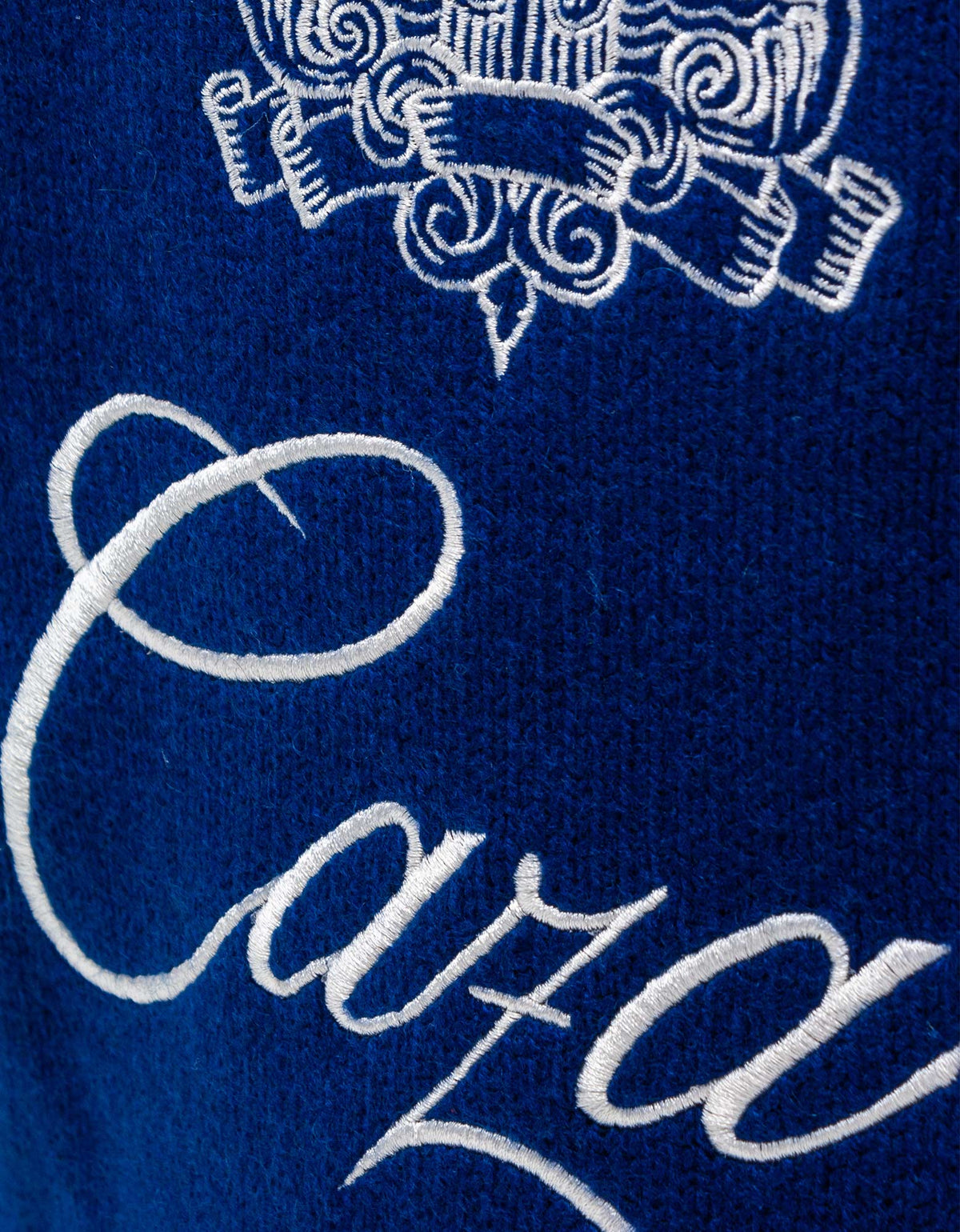 Blue Embleme De Caza Logo Embroidered Sweater