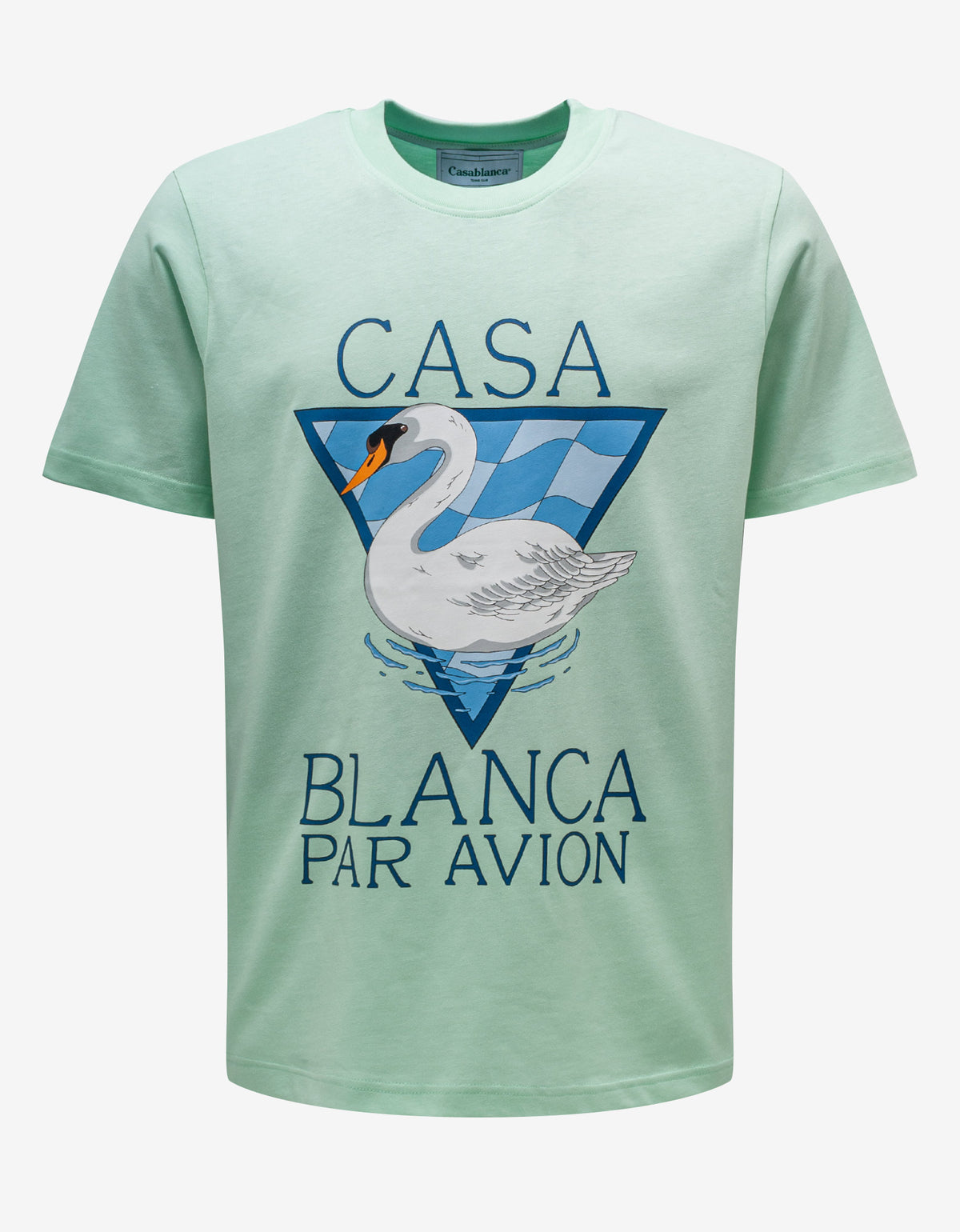 Mint Green Par Avion Print T-Shirt