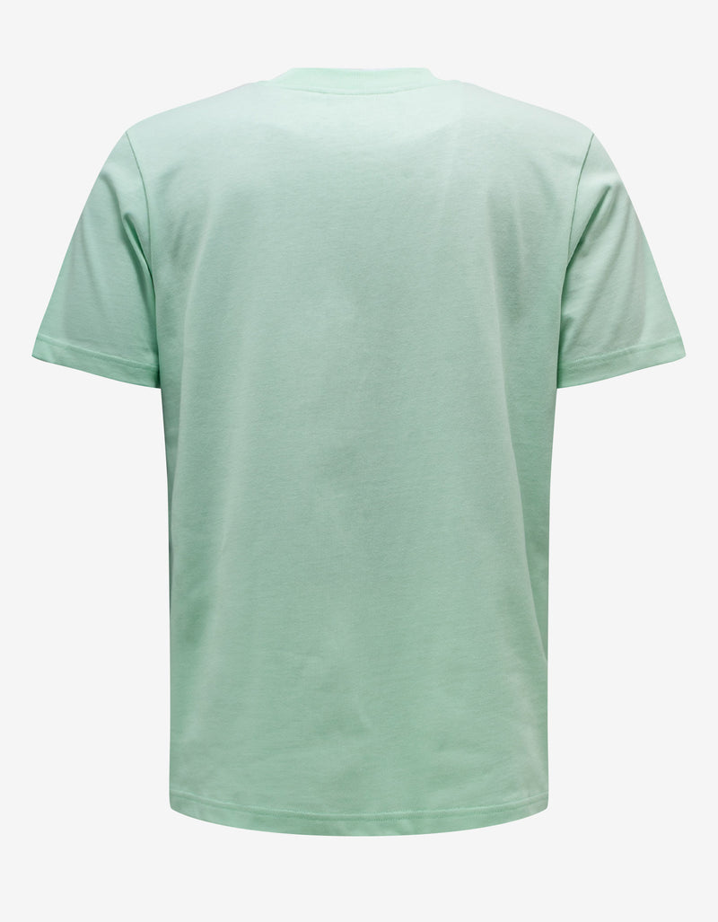 Mint Green Par Avion Print T-Shirt