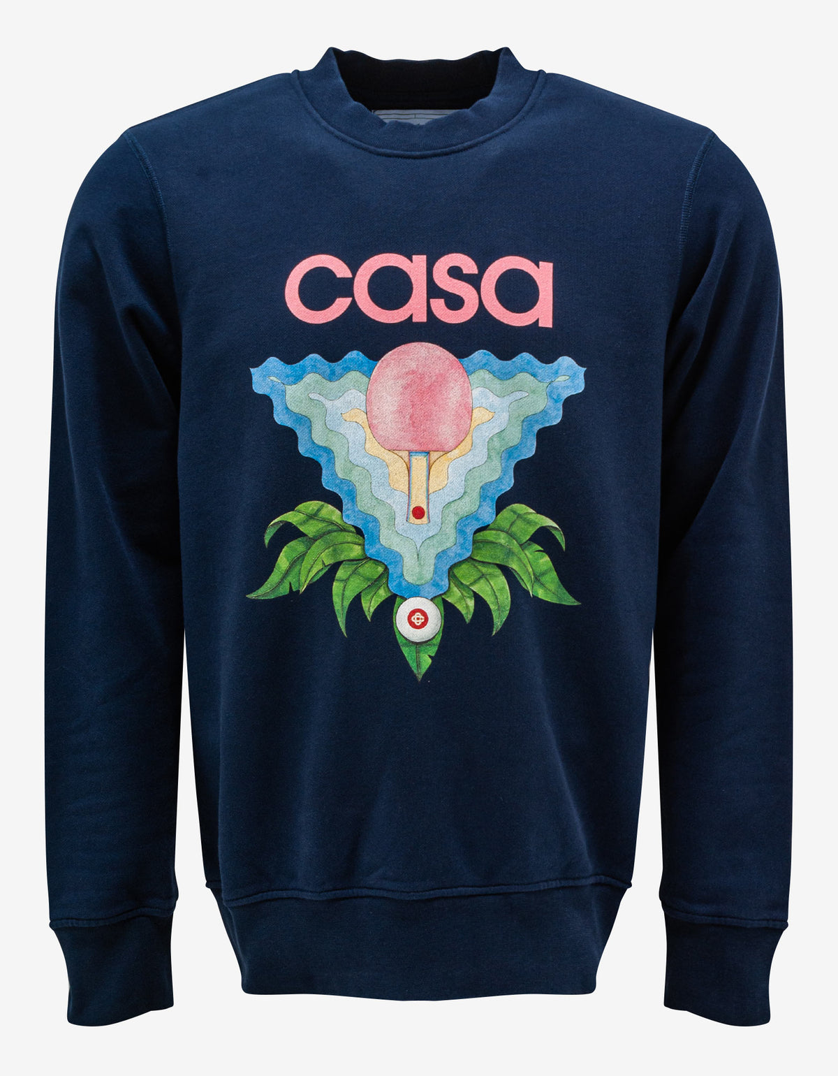 Casablanca Navy Blue Memphis Icon Print Sweatshirt