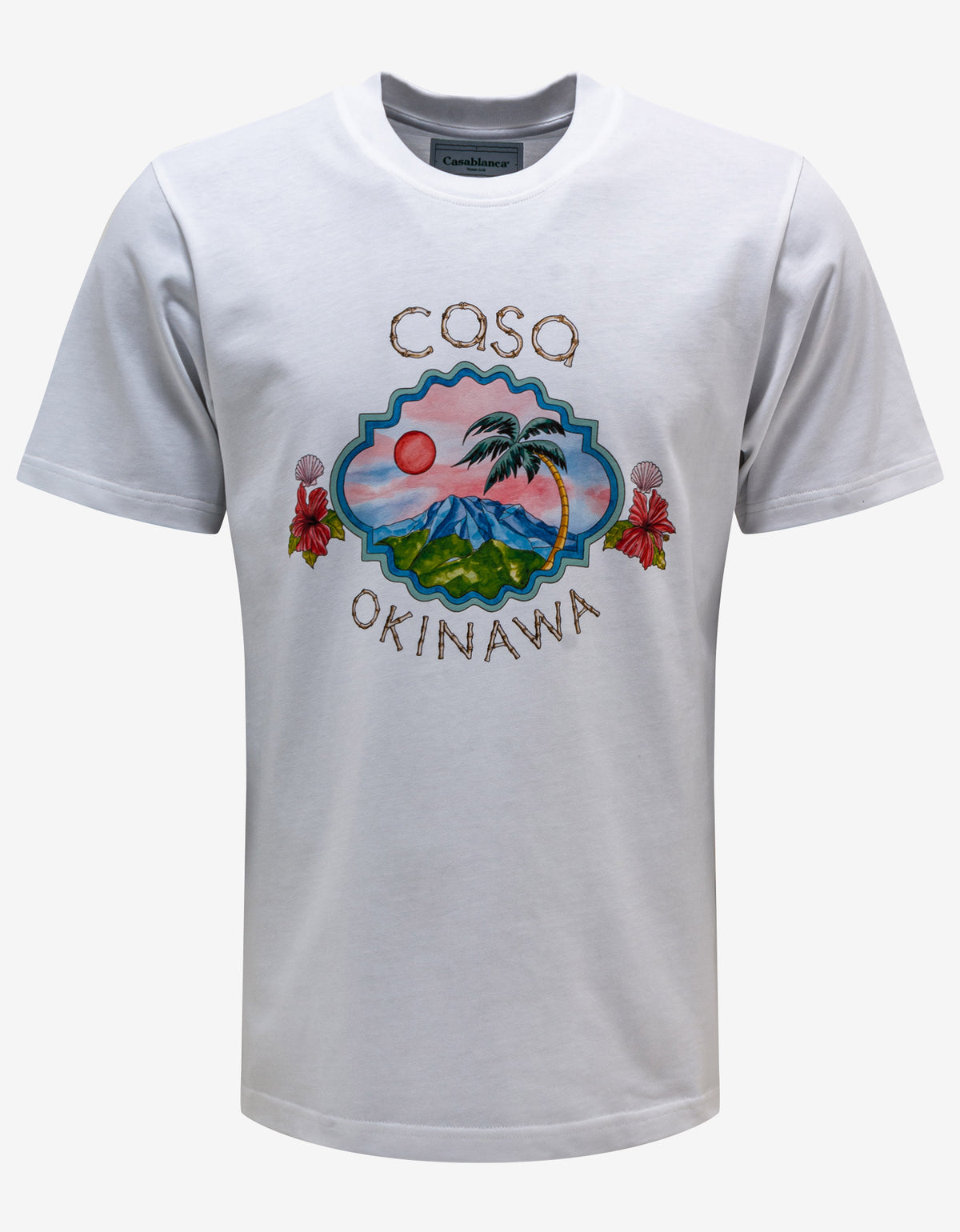 Casablanca White Casa Okinawa Print T-Shirt