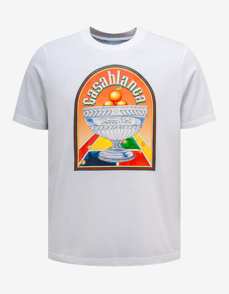 Casablanca White Terrain D'Orange Print T-Shirt