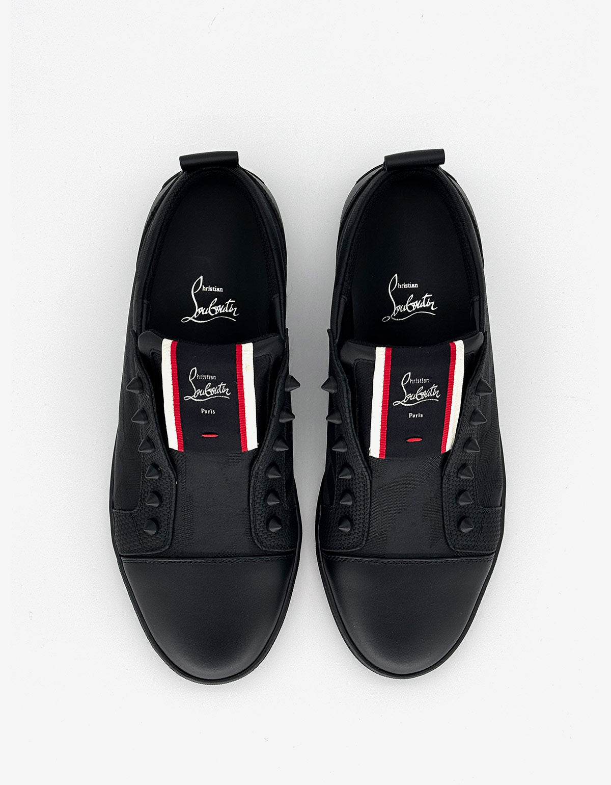 Christian Louboutin F.A.V Fique A Vontade Germoetric Black Trainers 1250333 BK01 