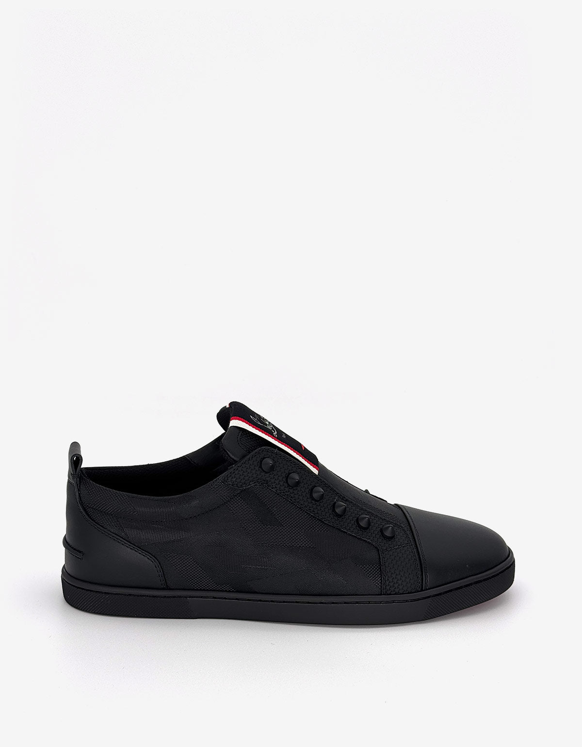 Christian Louboutin F.A.V Fique A Vontade Germoetric Black Trainers 1250333 BK01 