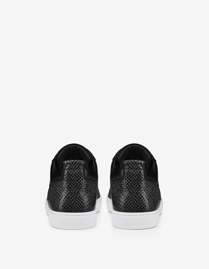 Christian Louboutin Rantulow Black Linen Trainers