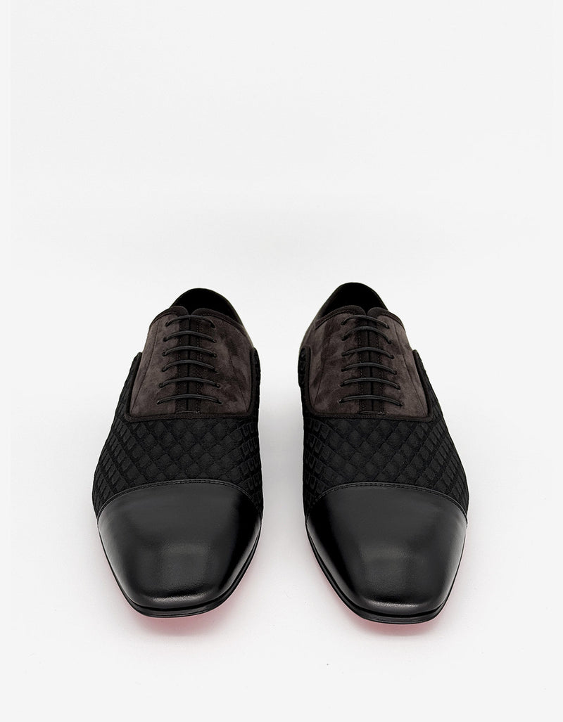 Christian Louboutin Greggo Flat Jacquard Black Shoes