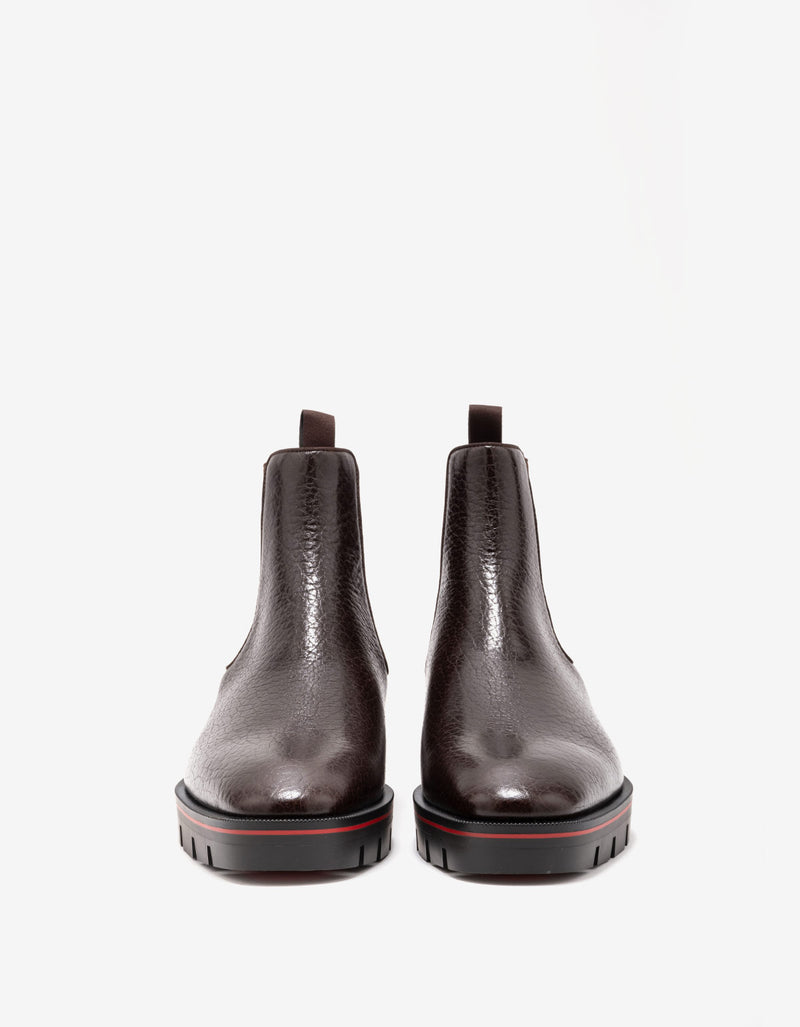 Christian Louboutin Alpinosol Brown Grain Leather Boots