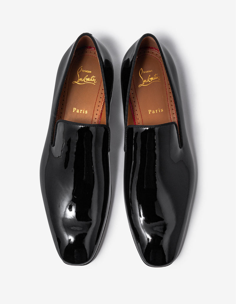 Christian Louboutin Dandelion Black Patent Leather Loafers