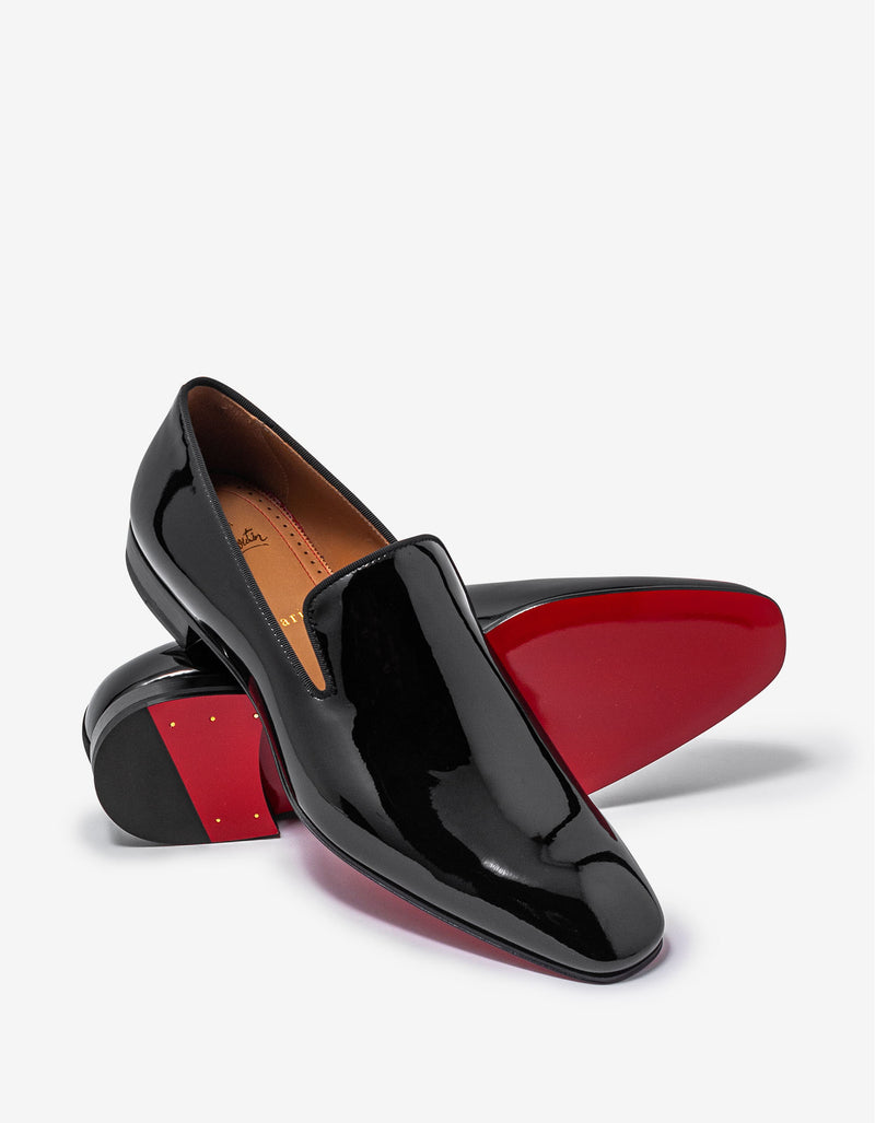 Christian Louboutin Dandelion Black Patent Leather Loafers