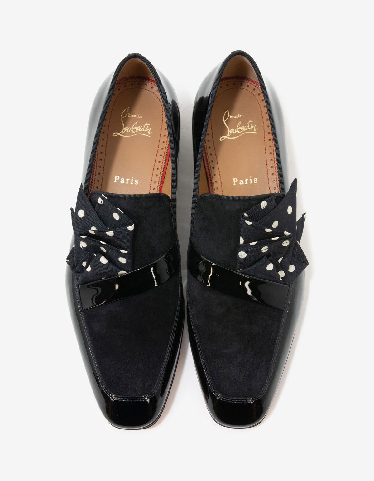 Christian Louboutin Dandy Me Patent & Suede Leather Loafers