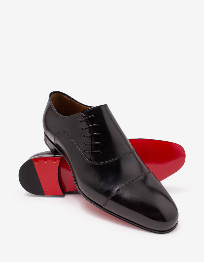 Christian Louboutin Dr Jack Black Leather Oxford Shoes