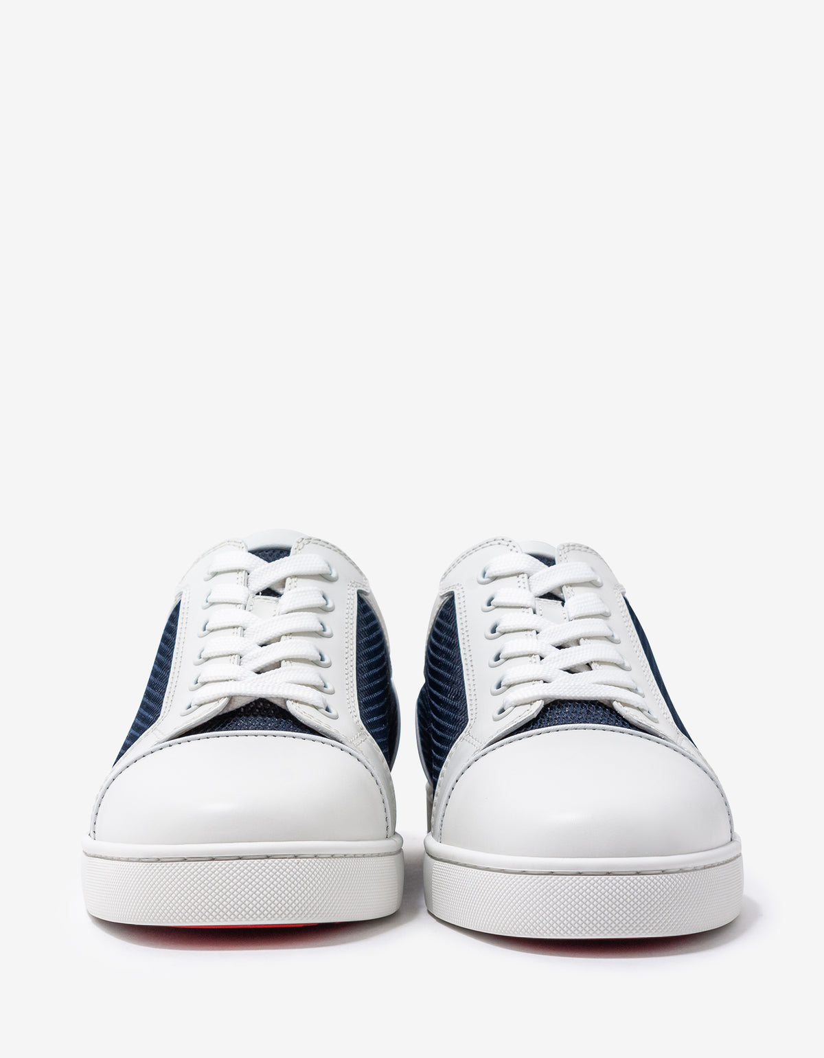 Christian Louboutin Louis Junior Orlato White Mesh Panel Trainers