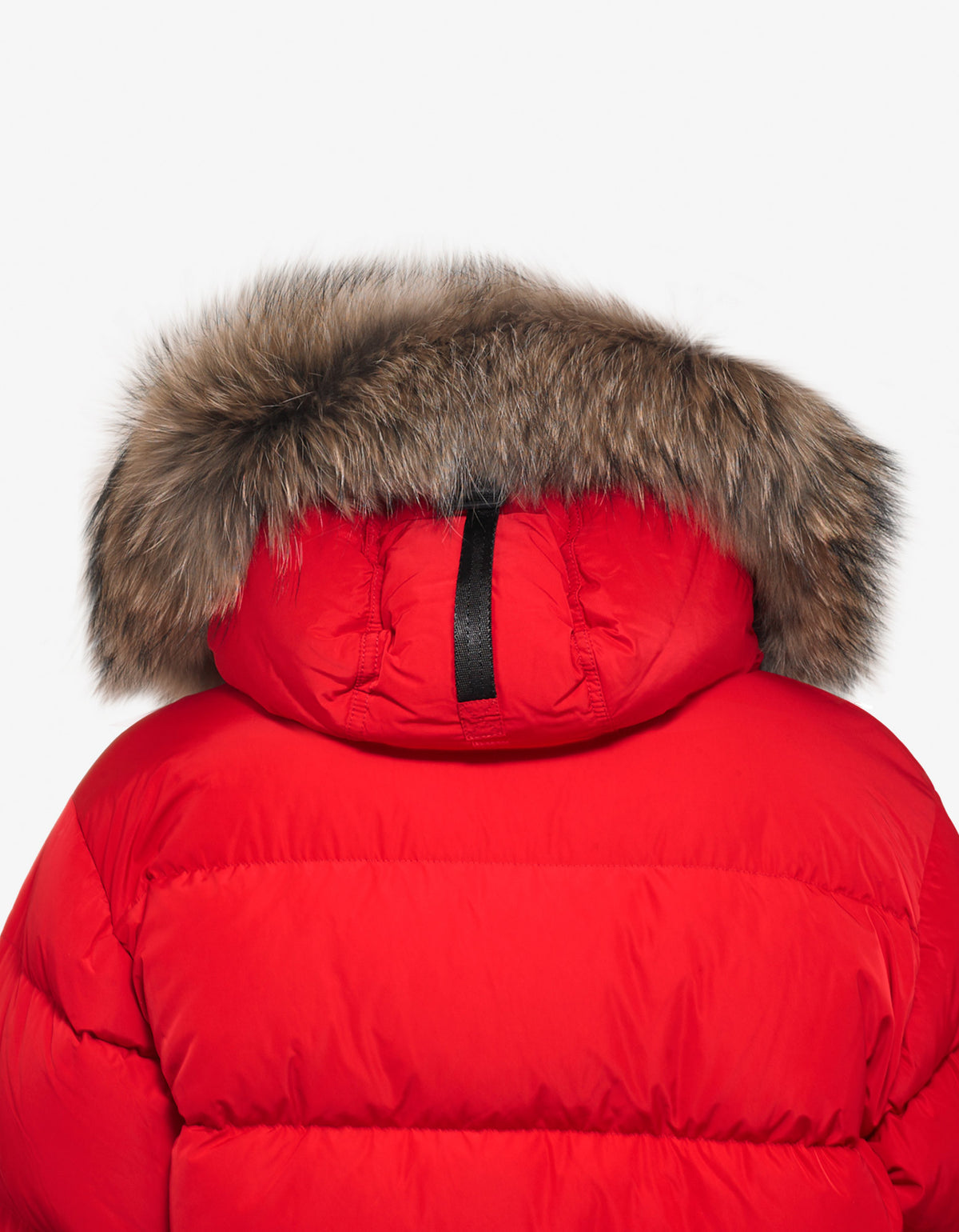 Dsquared2 Red Fur Trim Down Jacket