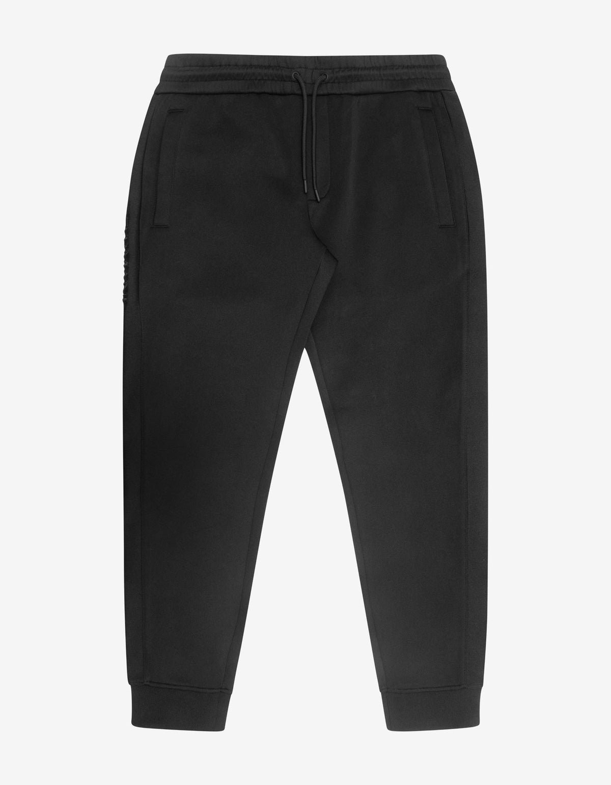 Emporio Armani Black Embossed Logo Sweat Pants