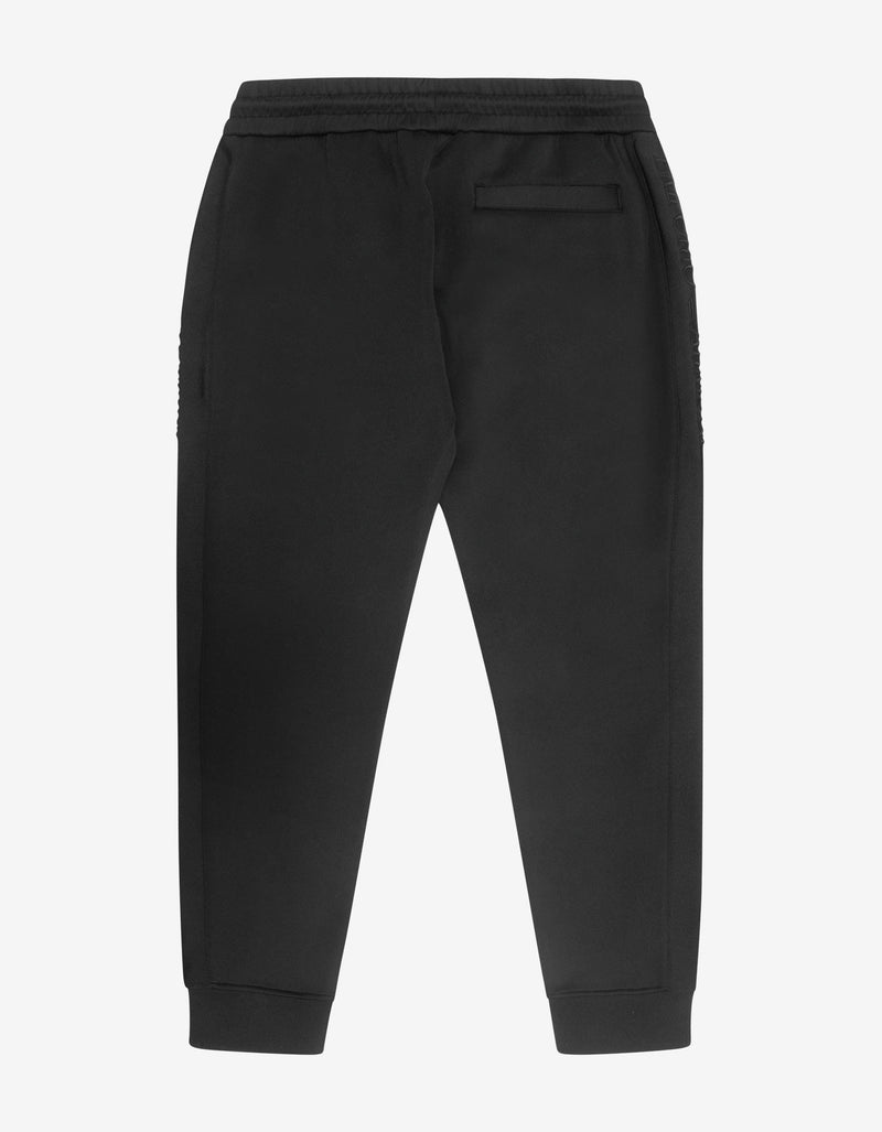 Emporio Armani Black Embossed Logo Sweat Pants