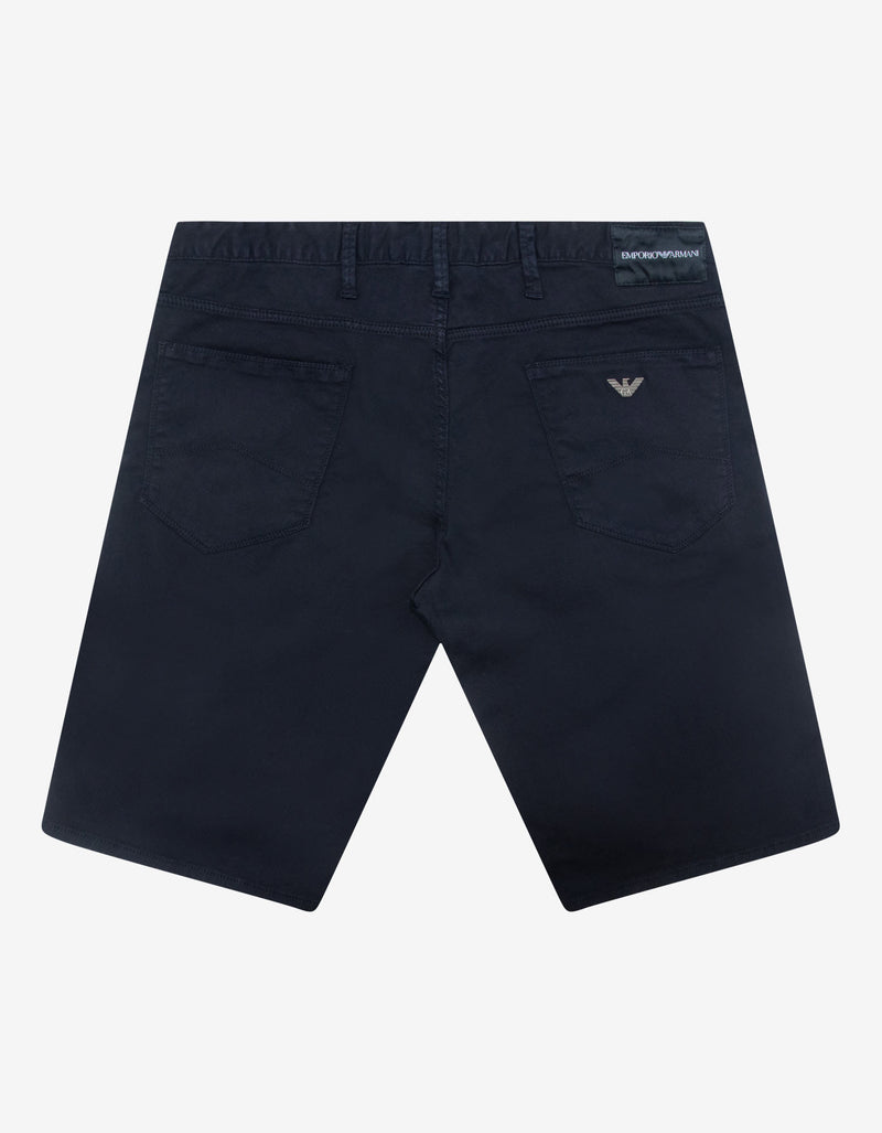 Emporio Armani Navy Blue Denim Bermuda Shorts